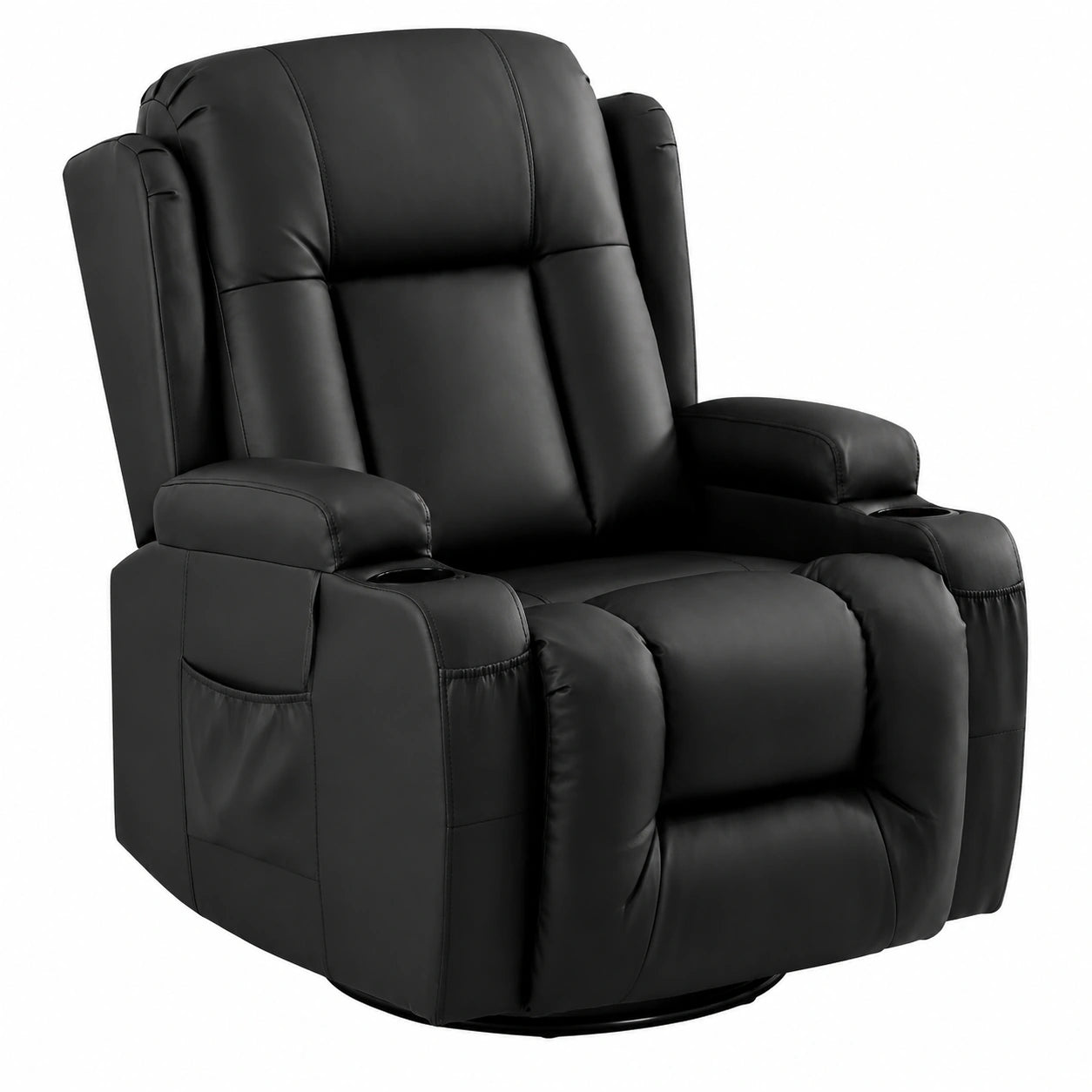 Relaxsessel – drehbar, Schwarz, für Wohnzimmer