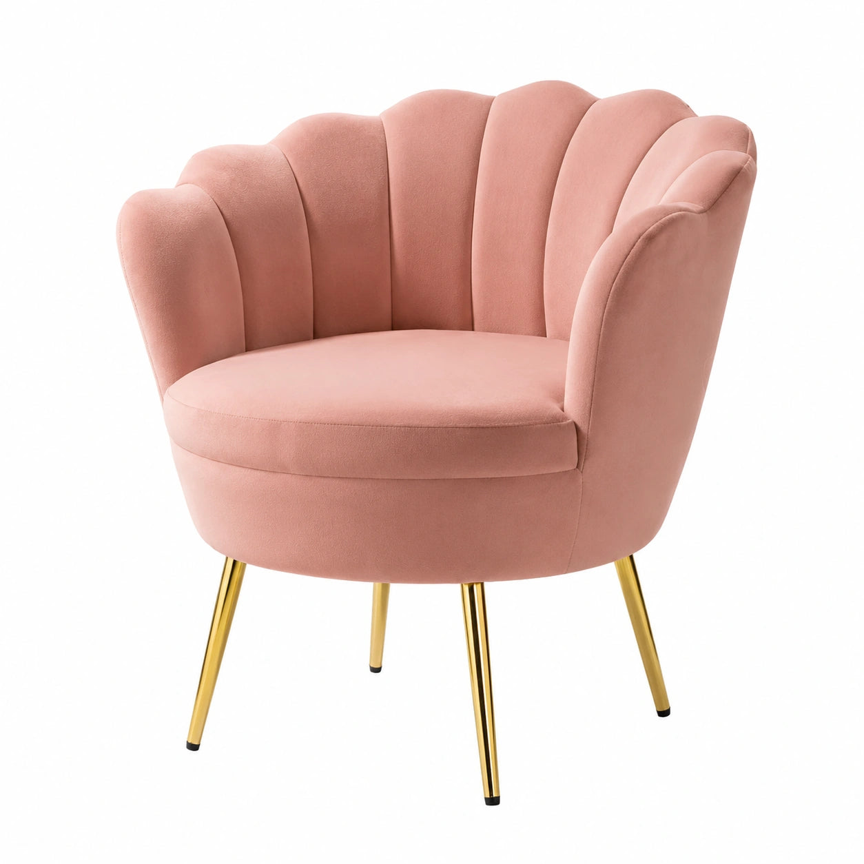 Sessel – moderner Stil, mit Rückenlehne, aus Samt, Rosa, für Wohnzimmer und Schlafzimmer