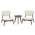 Sessel – 3-teilig, gepolstert, Beige, für Esszimmer, Wohnzimmer und Büro