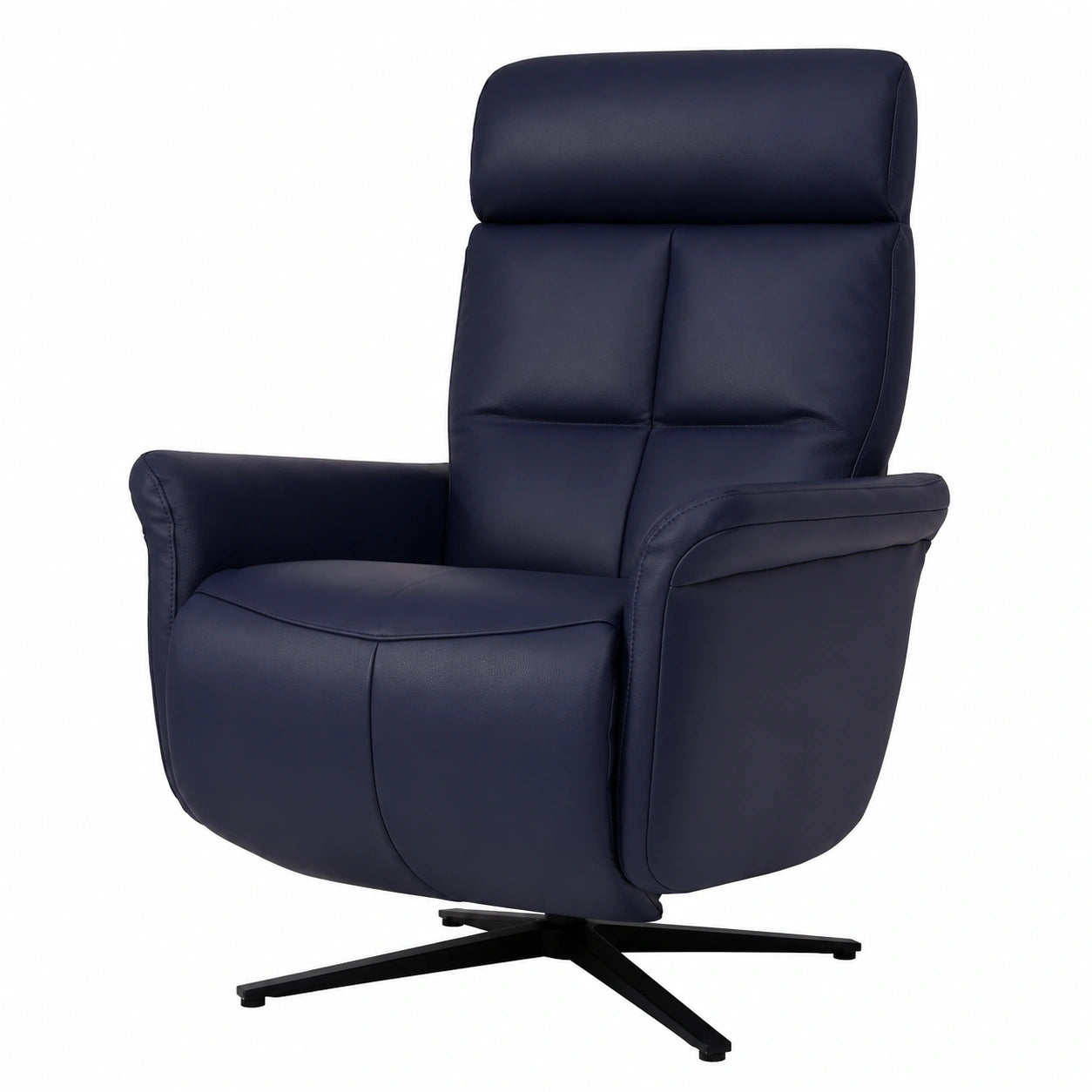 Relaxsessel – drehbar, mit LED-Beleuchtung, aus Leder, Blau