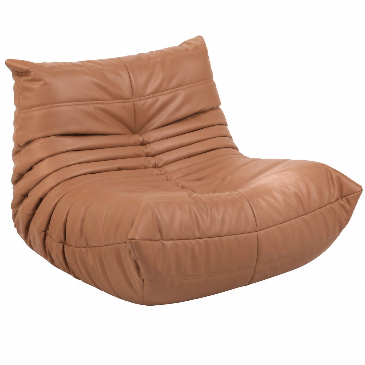 Sofa – 103 × 88 × 70 cm, mit LED-Beleuchtung, aus Leder, Hellbraun, für Wohnzimmer und Schlafzimmer
