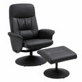 Relaxsessel – drehbar, aus Kunstleder, Schwarz