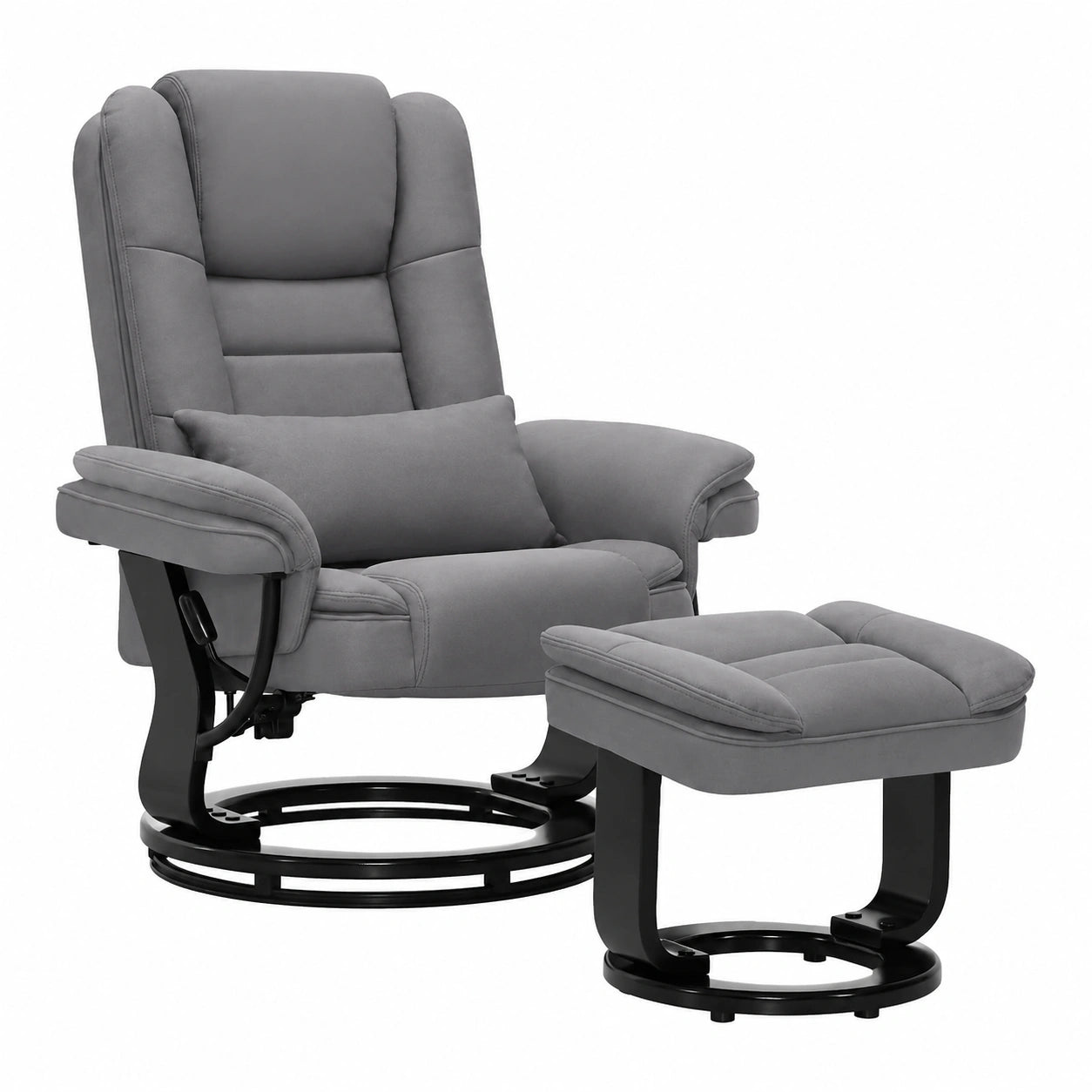 Relaxsessel – drehbar, Grau, für Wohnzimmer