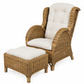 Sessel – gepolstert, aus Rattan