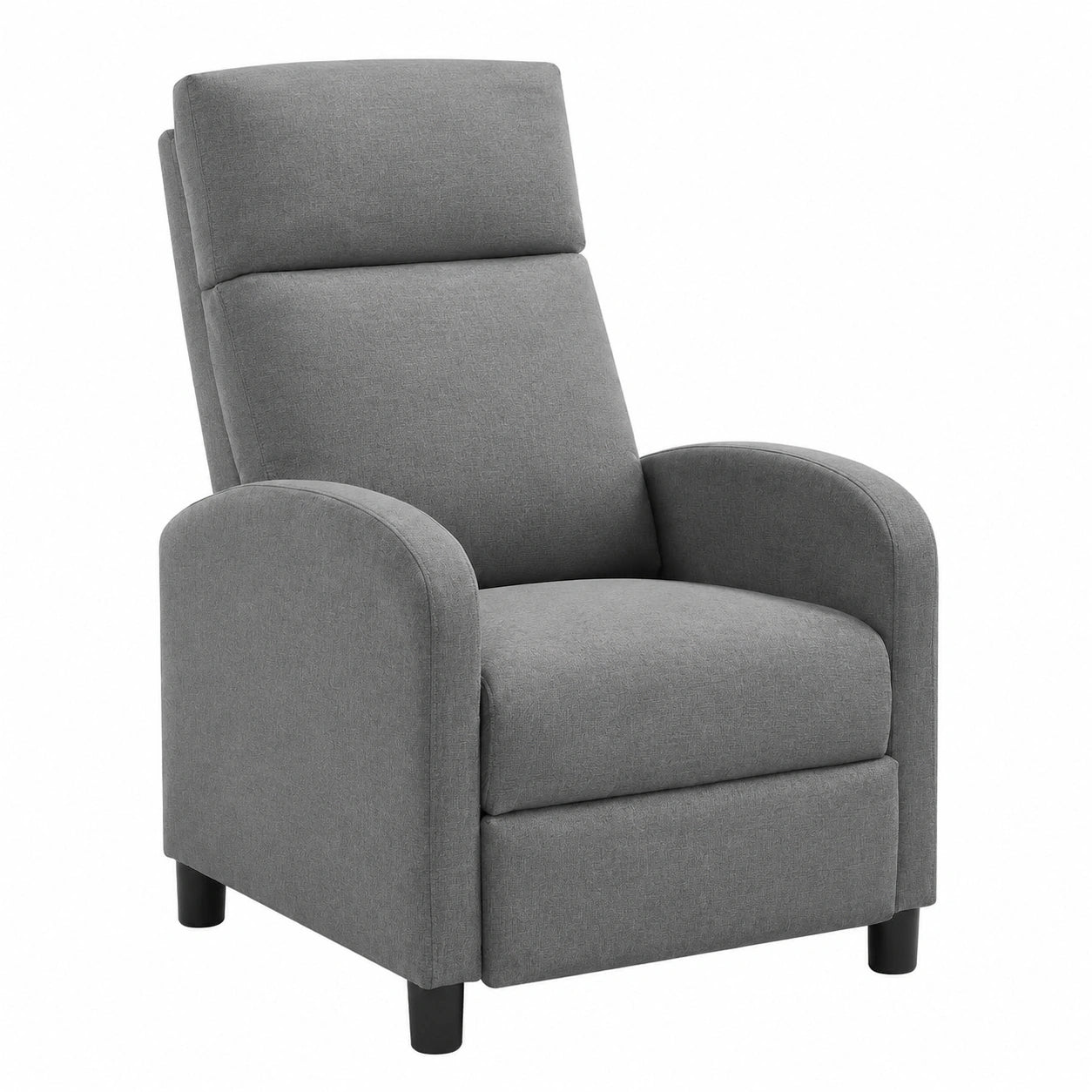 Relaxsessel – 89 × 102 × 65,5 cm, gepolstert, mit Schlaffunktion, aus Leinen, Dunkelgrau, für Wohnzimmer und Schlafzimmer