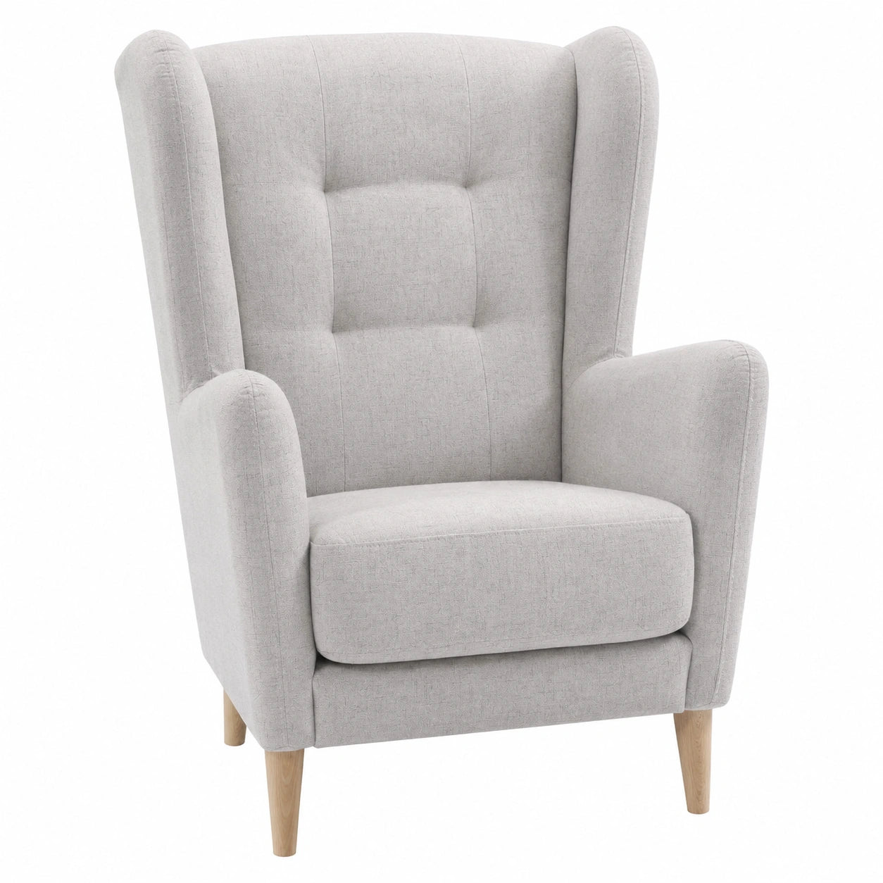 Ohrensessel – moderner Stil, gepolstert, Hellbraun