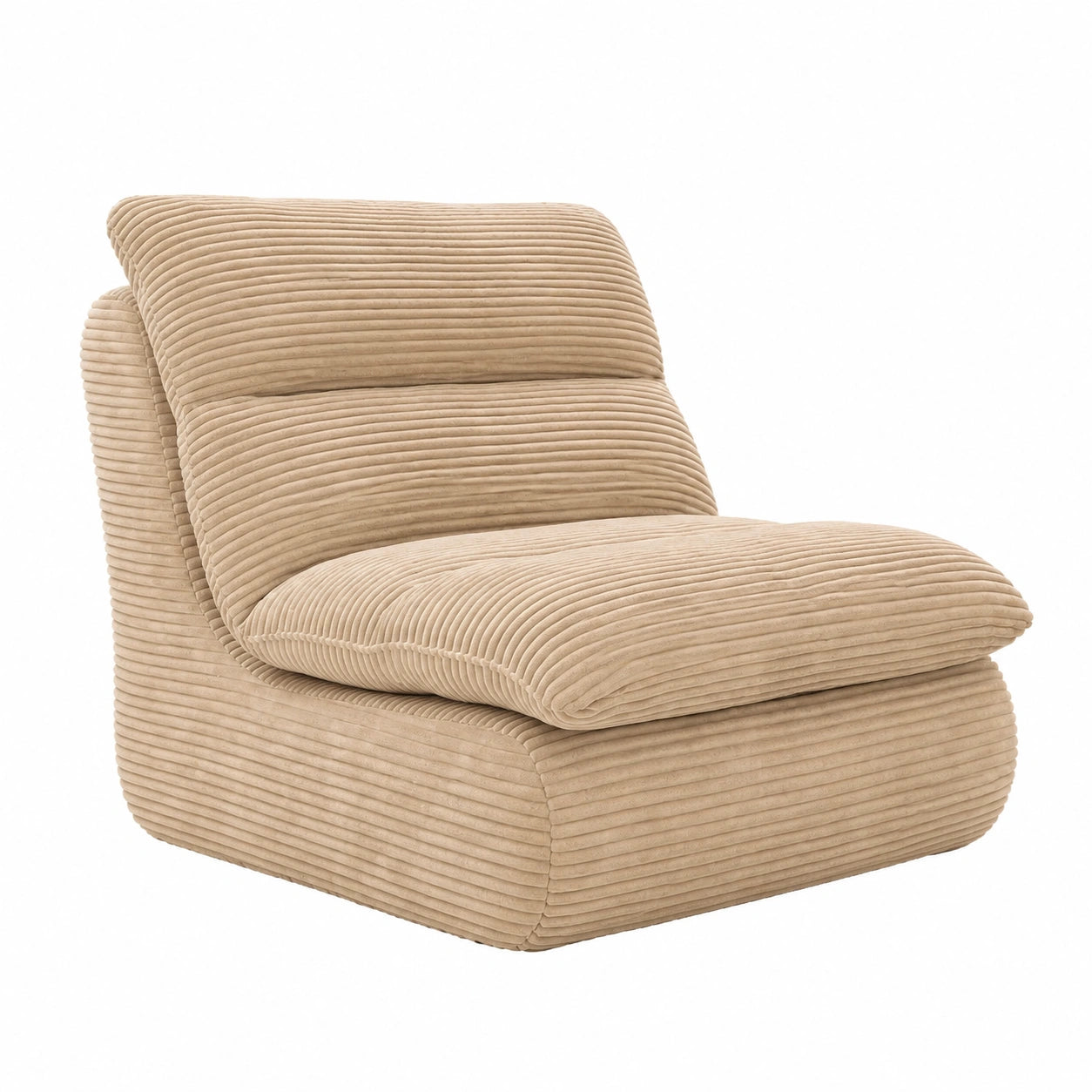 Sessel – 77 cm, gepolstert, Beige, für Wohnzimmer und Schlafzimmer